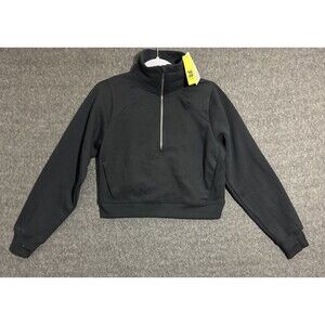 All In Motion Women's Long Sleeve Pullover Fleece Black Extra Small